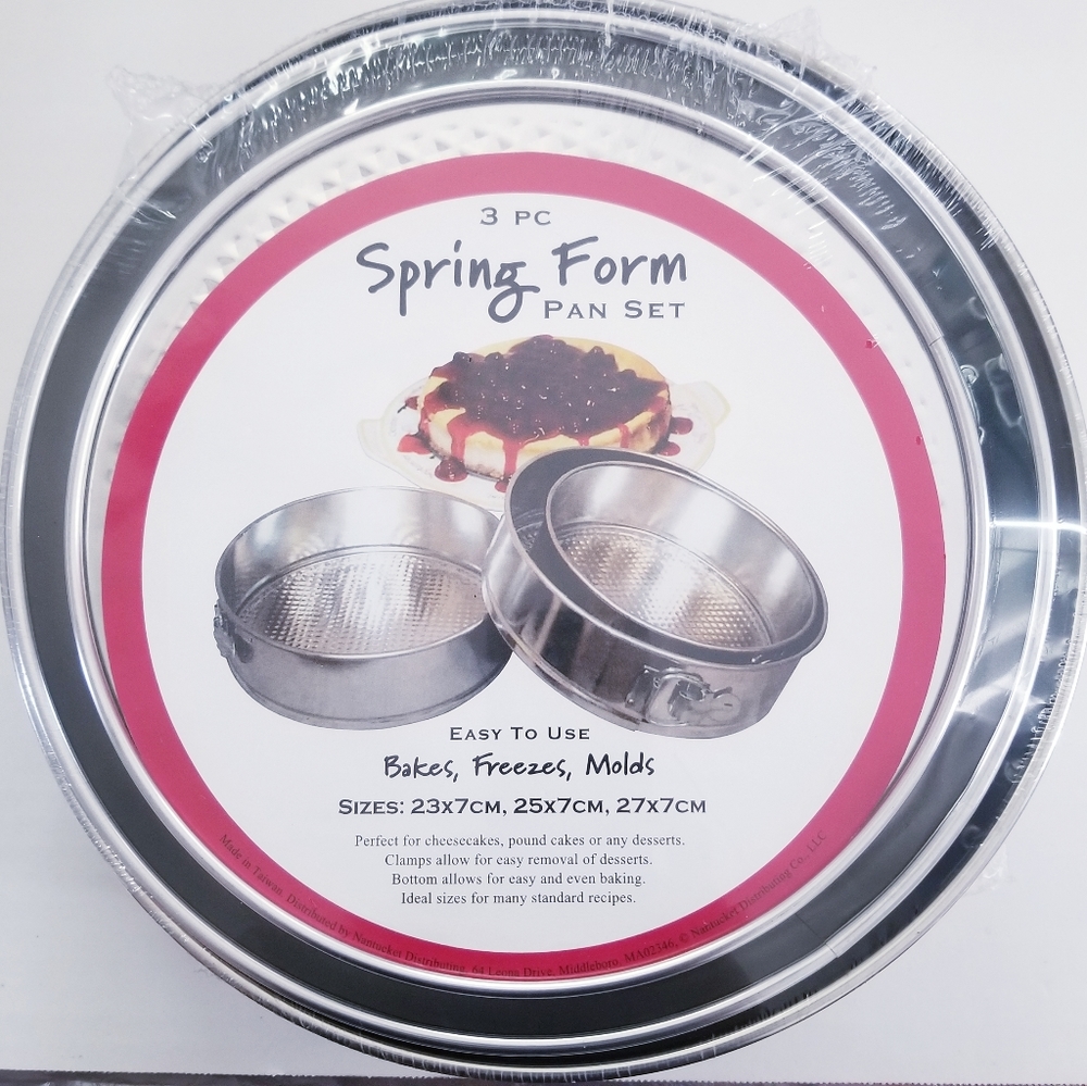 Baking 3 Piece Spring Foam Pan Set  NEW